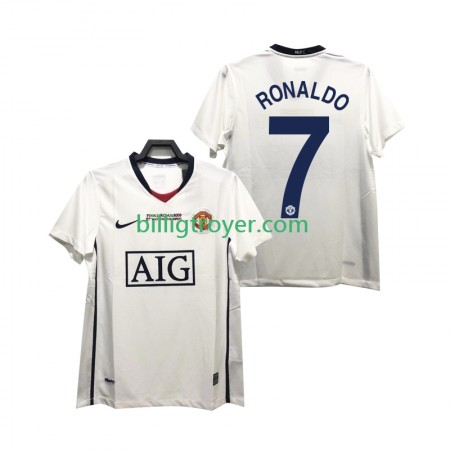 Billige Fotballdrakter Manchester United Ronaldo 7 Champions League 2008 2009 Retro Bortedraktsett Kortermet